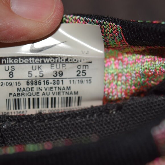 Nike Flyknit Zoom‎ Multi-Color Shoe's - Women's size 8 - Picture 9 of 13